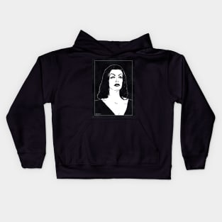 VAMPIRA - Plan 9 From Outer Space (Black and White) Kids Hoodie